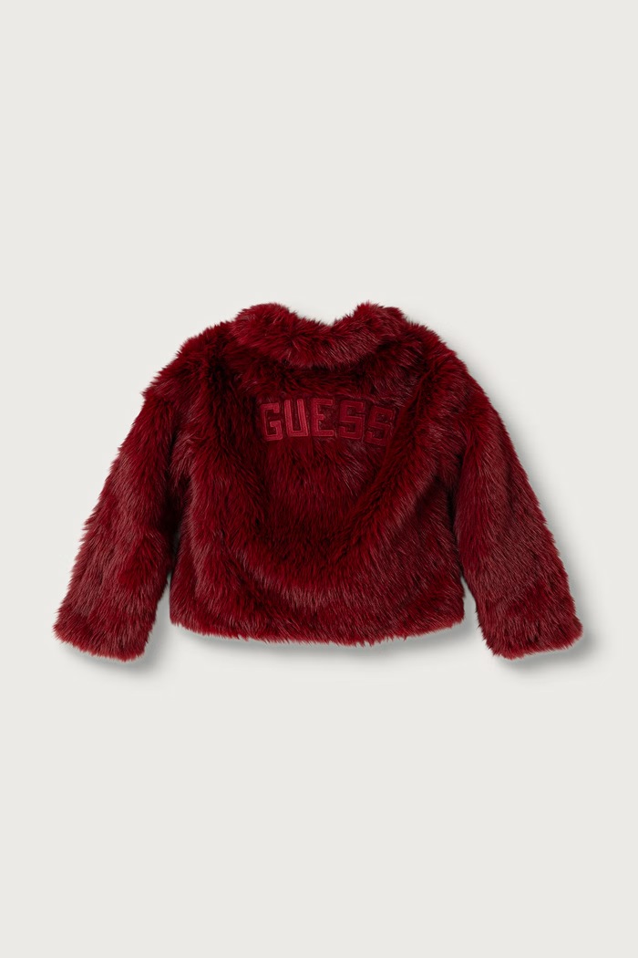 Guess Krótka kurtka dziecięca J6BL06.W3998.9BY2 bordowy AW26