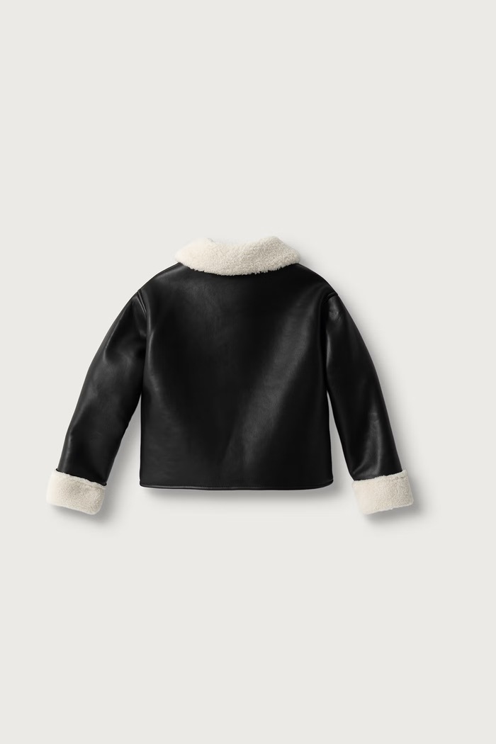 Guess Kurtka przejściowa dziecięca z imitacji skóry J6BL05.W3997.9BY2 czarny AW26