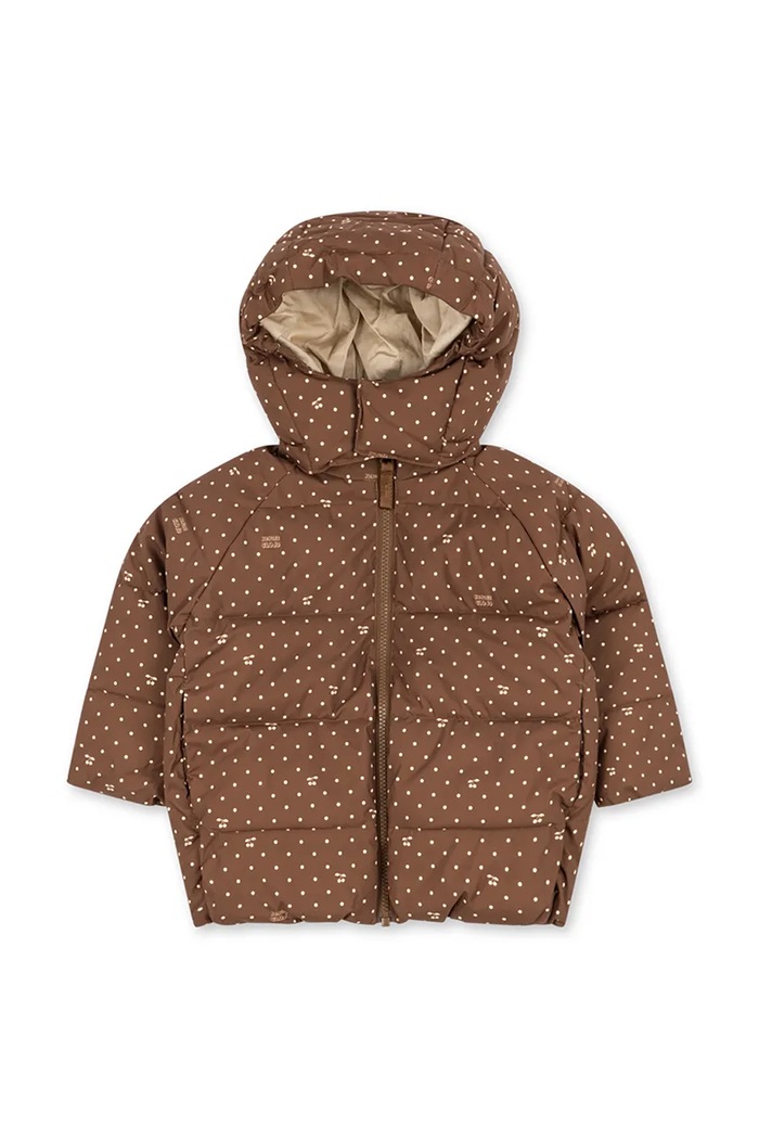 Konges Sløjd Kurtka pikowana dziecięca NUKA JACKET GRS brązowy KS105752.G.9BY2