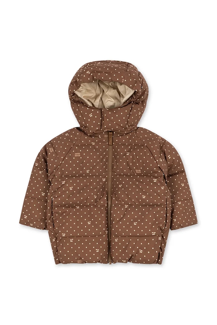 Konges Sløjd Kurtka pikowana dziecięca NUKA JACKET GRS brązowy KS105752.G.9BY2