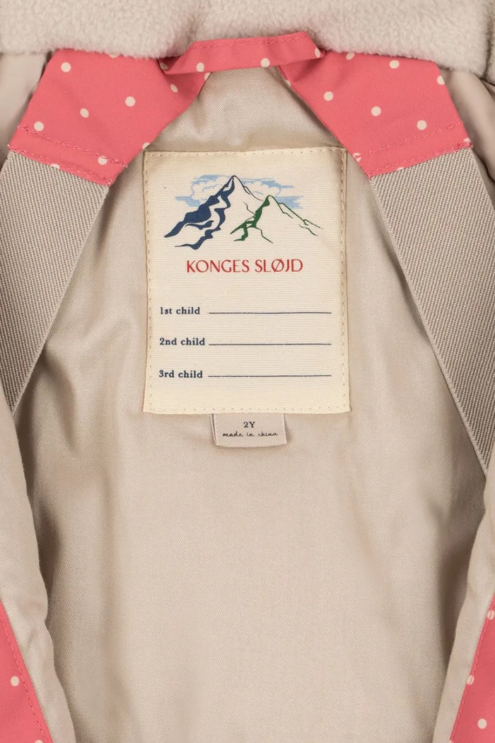 Konges Sløjd Kombinezon dziecięcy NOHR SNOWSUIT PRINT KS105750.G.9BY2 różowy AW26