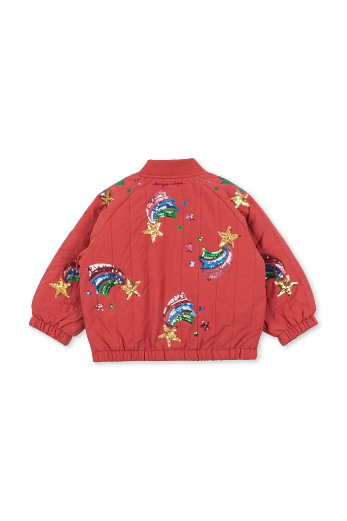 Dziewczynka Konges Sløjd Bomberka dziecięca JUNO SEQUIN RAINBOW BOMBER JACKET KS105784.9BY2 różowy