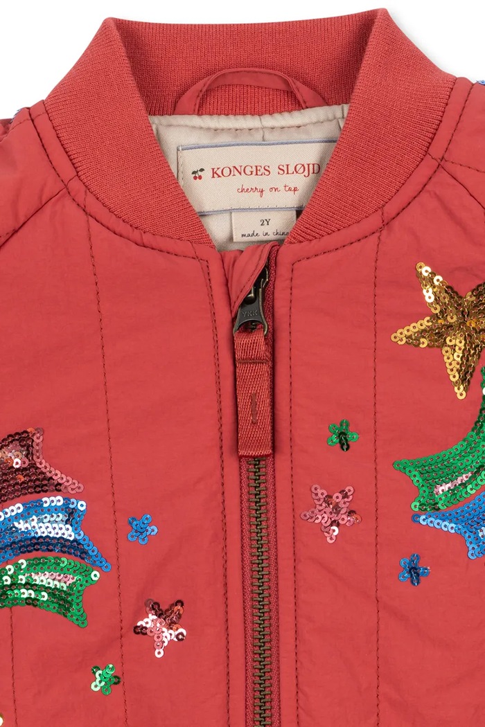 Bomberka dziecięca JUNO SEQUIN RAINBOW BOMBER JACKET Konges Sløjd KS105784.9BY2 różowy
