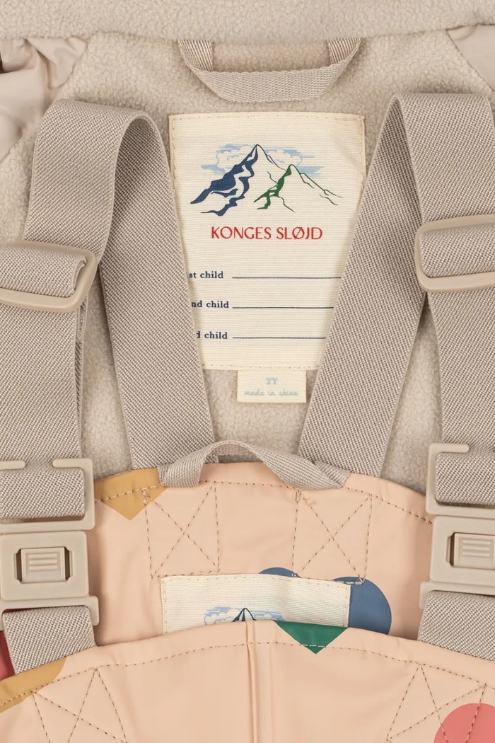 Konges Sløjd ολόσωμη φόρμα παιδική RAINY PALME SET GIRL KS105764.9BY2 μπεζ