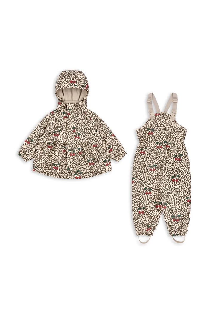 Konges Sløjd detský overal RAINY PALME SET GIRL KS105764.9BY2 béžová AW26