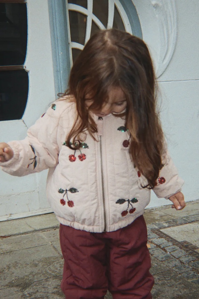 Konges Sløjd giacca bomber per bambini JUNO SEQUIN BOMBER JACKET beige KS105733.G.9BY2