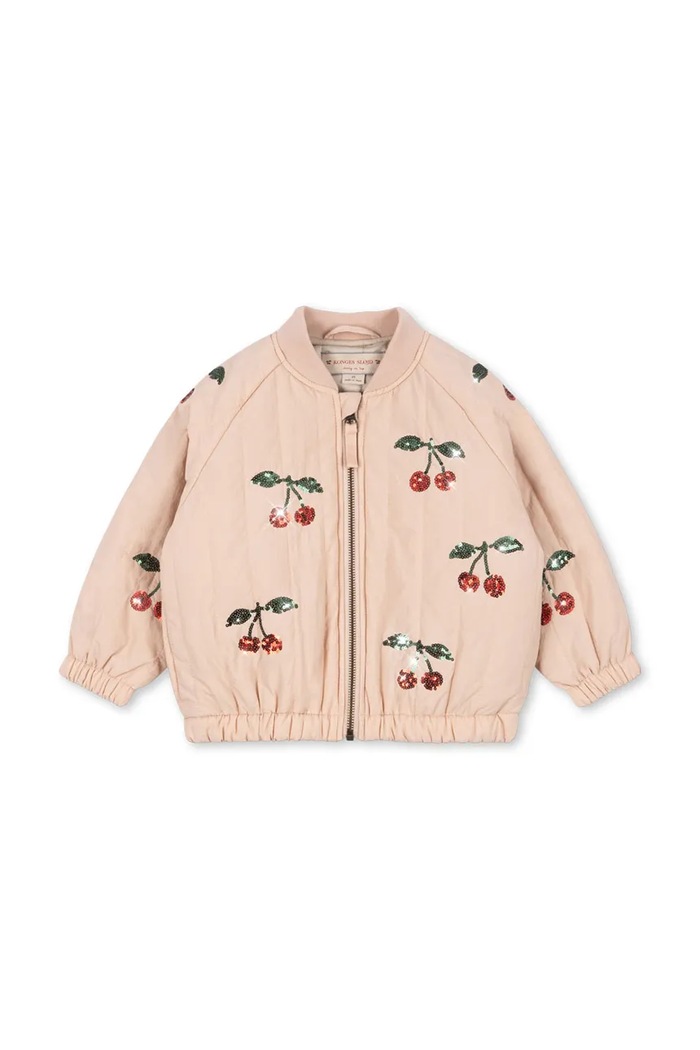 Konges Sløjd giacca bomber per bambini JUNO SEQUIN BOMBER JACKET KS105733.G.9BY2 beige AW26