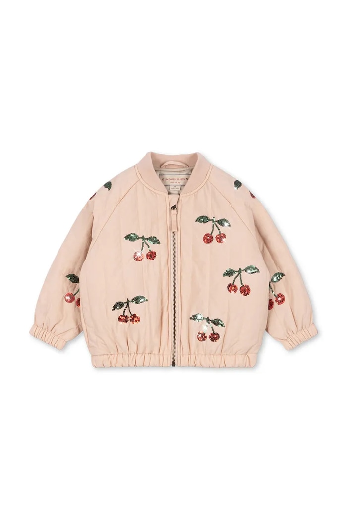 Konges Sløjd giacca bomber per bambini JUNO SEQUIN BOMBER JACKET KS105733.G.9BY2 beige AW26