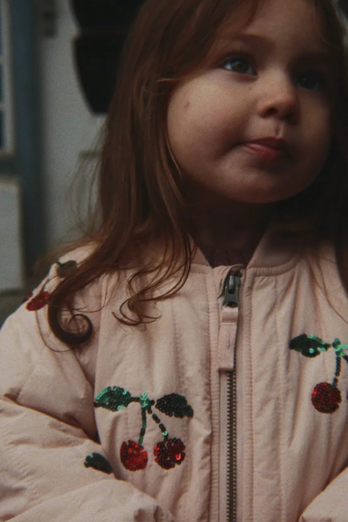 Konges Sløjd giacca bomber per bambini JUNO SEQUIN BOMBER JACKET KS105733.G.9BY2