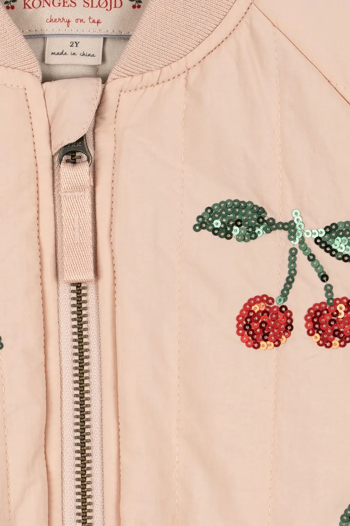 Konges Sløjd giacca bomber per bambini JUNO SEQUIN BOMBER JACKET beige KS105733.G.9BY2