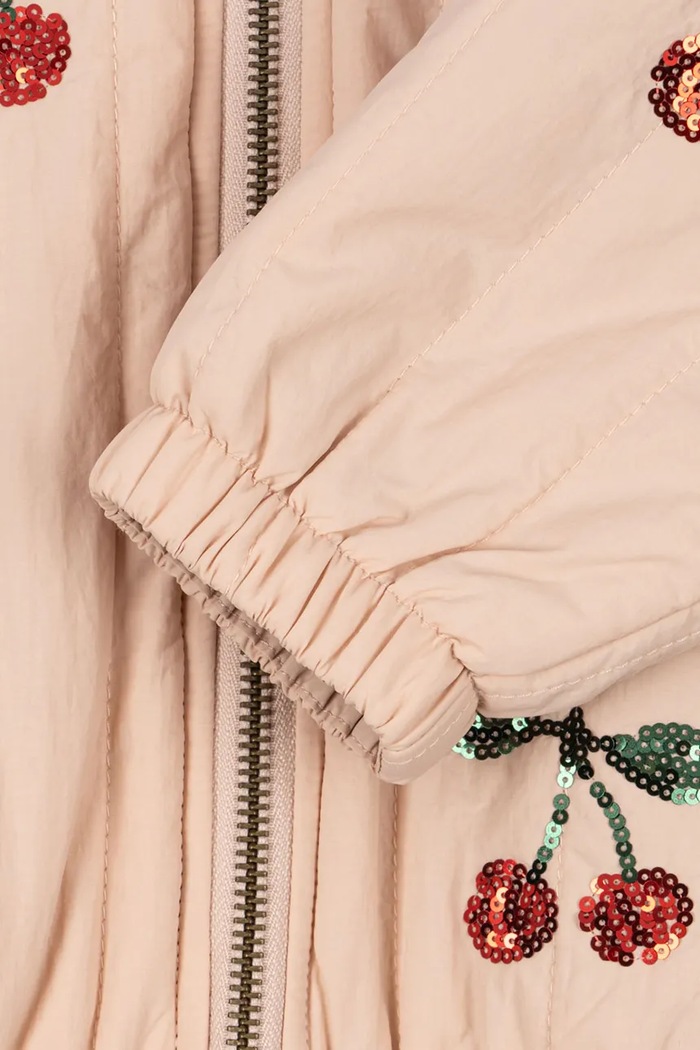 Konges Sløjd giacca bomber per bambini JUNO SEQUIN BOMBER JACKET KS105733.G.9BY2 beige
