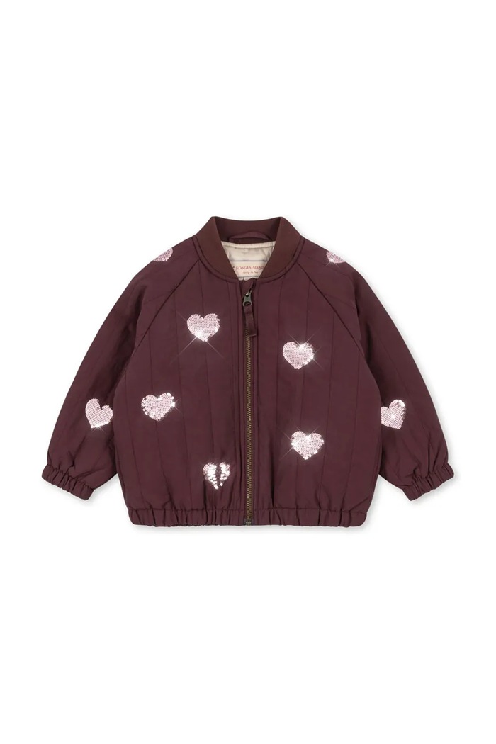 Konges Sløjd Bomberka dziecięca JUNO SEQUIN BOMBER JACKET KS105733.G.9BY2 brązowy AW26
