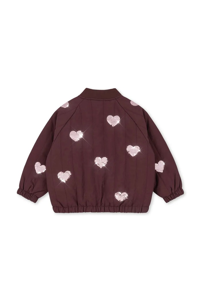 Dziewczynka Konges Sløjd Bomberka dziecięca JUNO SEQUIN BOMBER JACKET KS105733.G.9BY2 brązowy