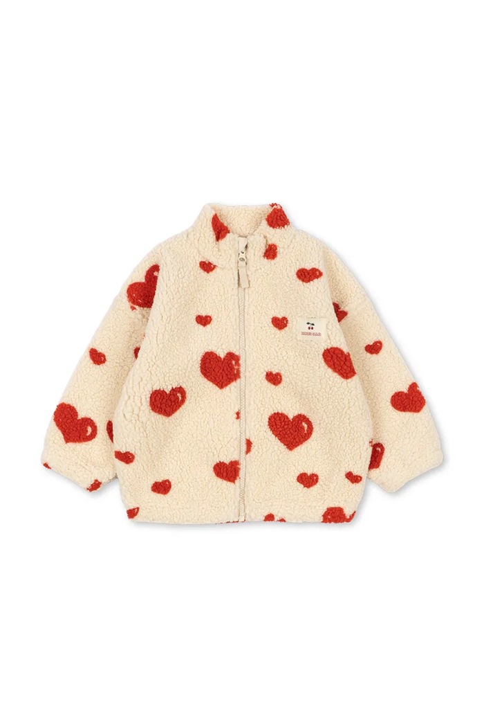 Konges Sløjd Яке за деца от полар JODY TEDDY JACKET GRS бежов KS105720.G.9BY2