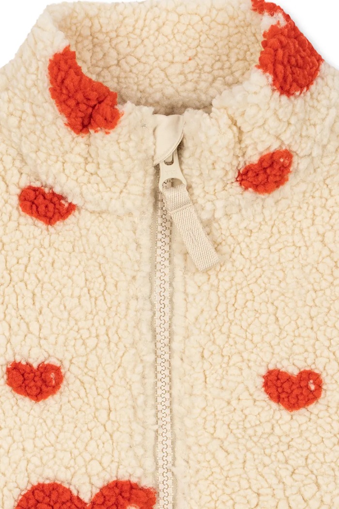 Момиче Konges Sløjd Яке за деца от полар JODY TEDDY JACKET GRS KS105720.G.9BY2 бежов