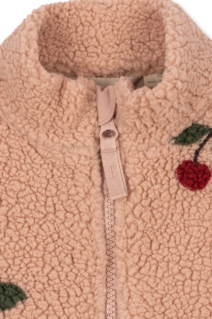 Dievča Konges Sløjd bunda detská flísová JODY TEDDY JACKET GRS KS105720.G.9BY2 ružová