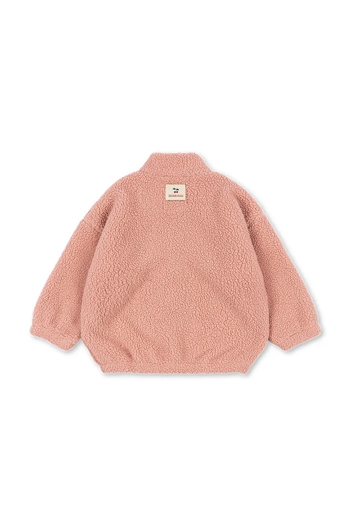 Dievča Konges Sløjd bunda detská flísová JODY TEDDY JACKET GRS KS105720.G.9BY2 ružová