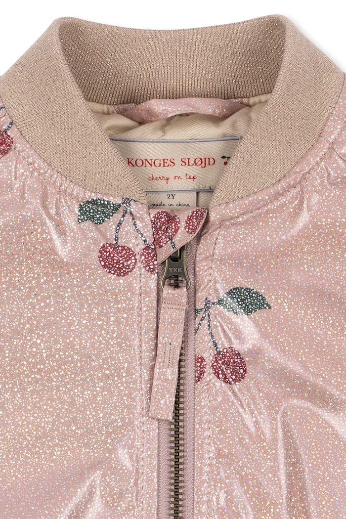 Dziewczynka Konges Sløjd kurtka przejściowa dziecięca JUNO SPARKLE BOMBER JACKET KS107627.9BY2 różowy