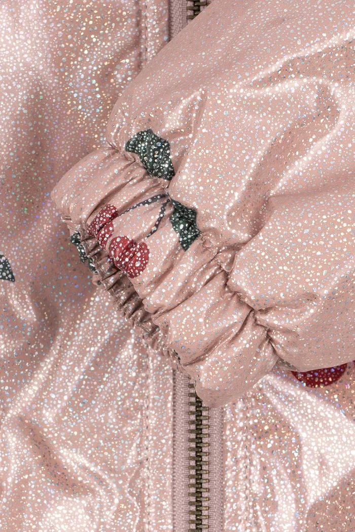 Konges Sløjd kurtka przejściowa dziecięca JUNO SPARKLE BOMBER JACKET różowy KS107627.9BY2