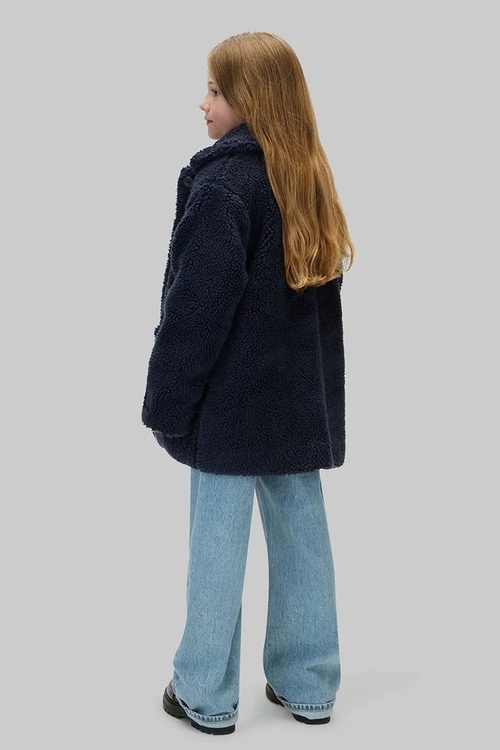 Dziewczynka Calvin Klein Jeans Kurtka kożuch dziecięca LVCKFJM17G.9BY2 granatowy