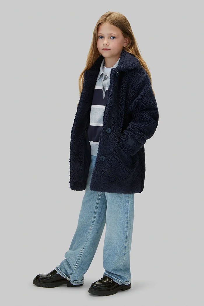 Kurtka kożuch dziecięca Calvin Klein Jeans LVCKFJM17G.9BY2 granatowy