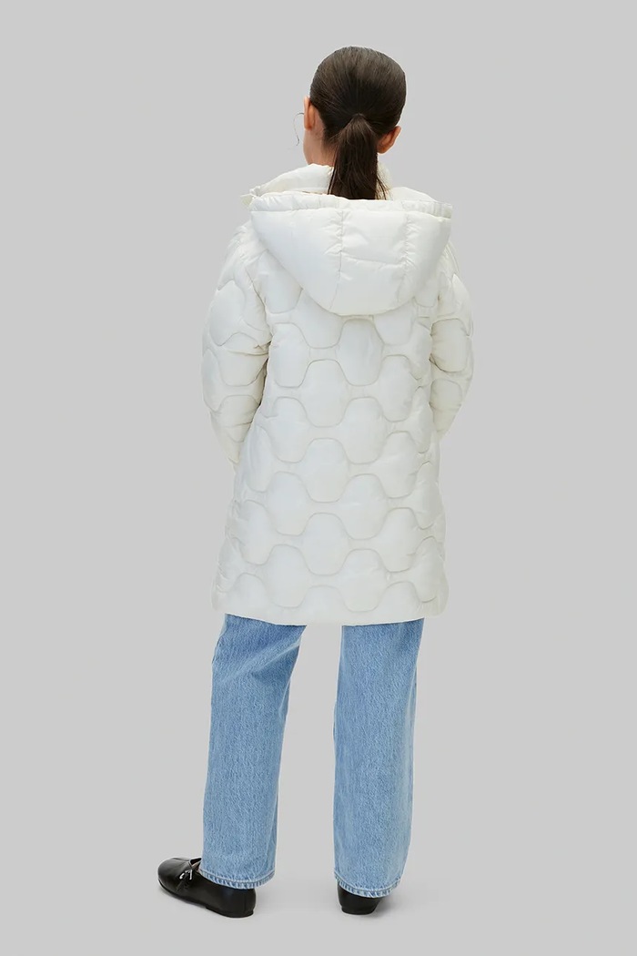 Dziewczynka Calvin Klein Jeans Długa kurtka dziecięca LVCKFJM16G.9BY2 beżowy