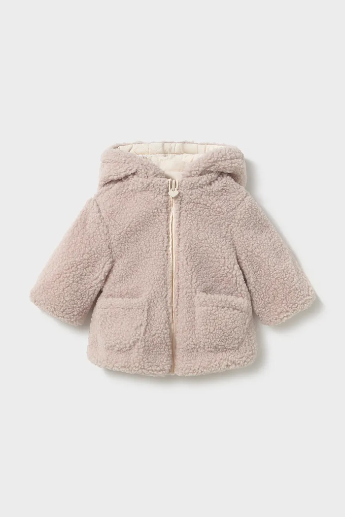 Дівчинка Mayoral Newborn двостороння куртка для немовлят 2401.2R.Newborn.9BY2 бежевий