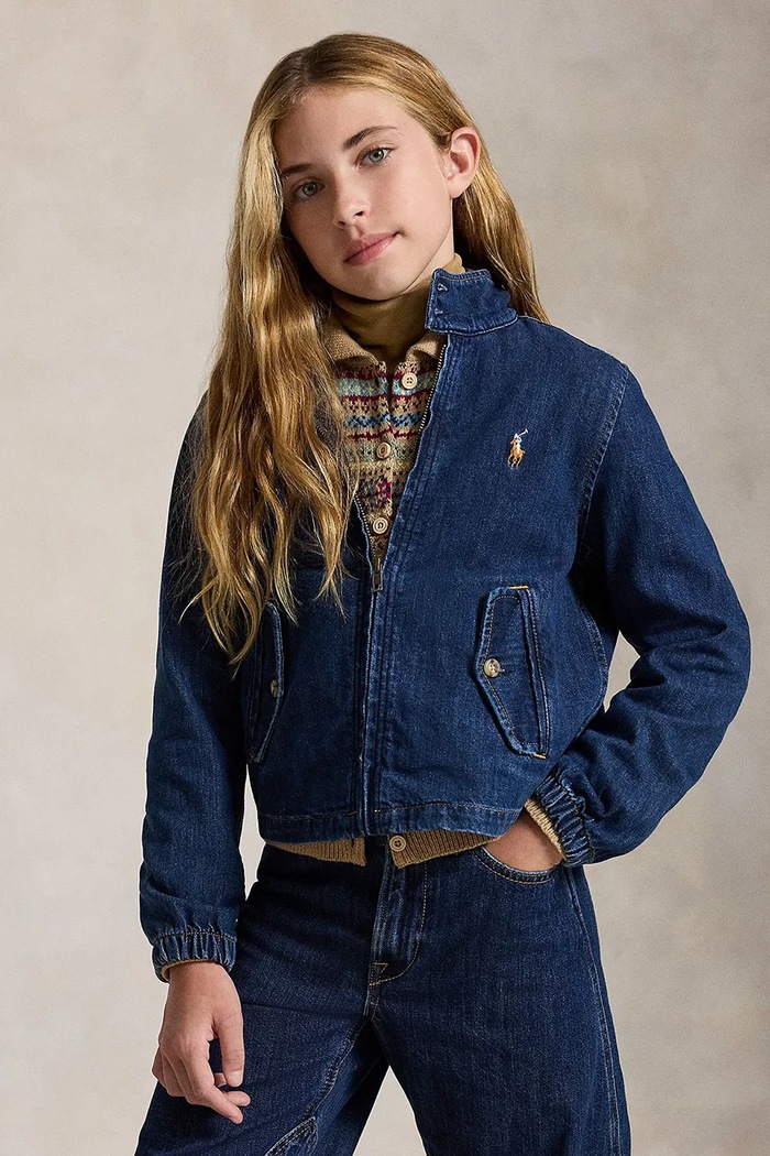 Polo Ralph Lauren traper jakna za djecu od pamuka plava 313B26051001