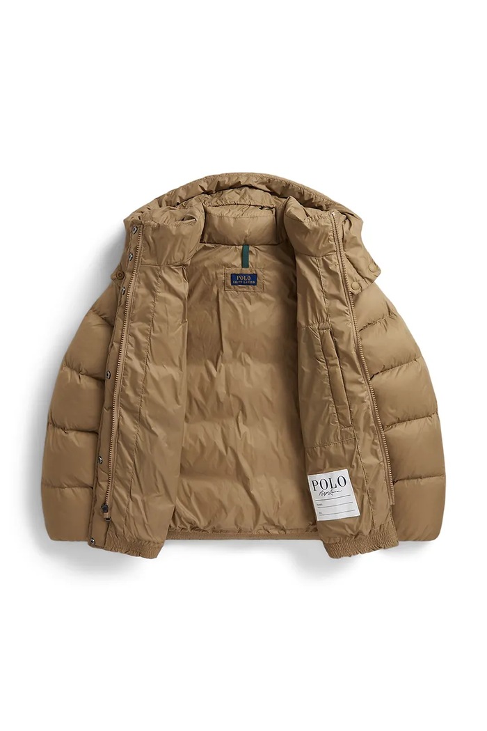 Πουπουλένιο μπουφάν παιδικό Polo Ralph Lauren 313970102502 καφέ