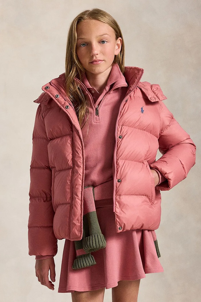 Polo Ralph Lauren Prošivena jakna za djecu roza 313970102501