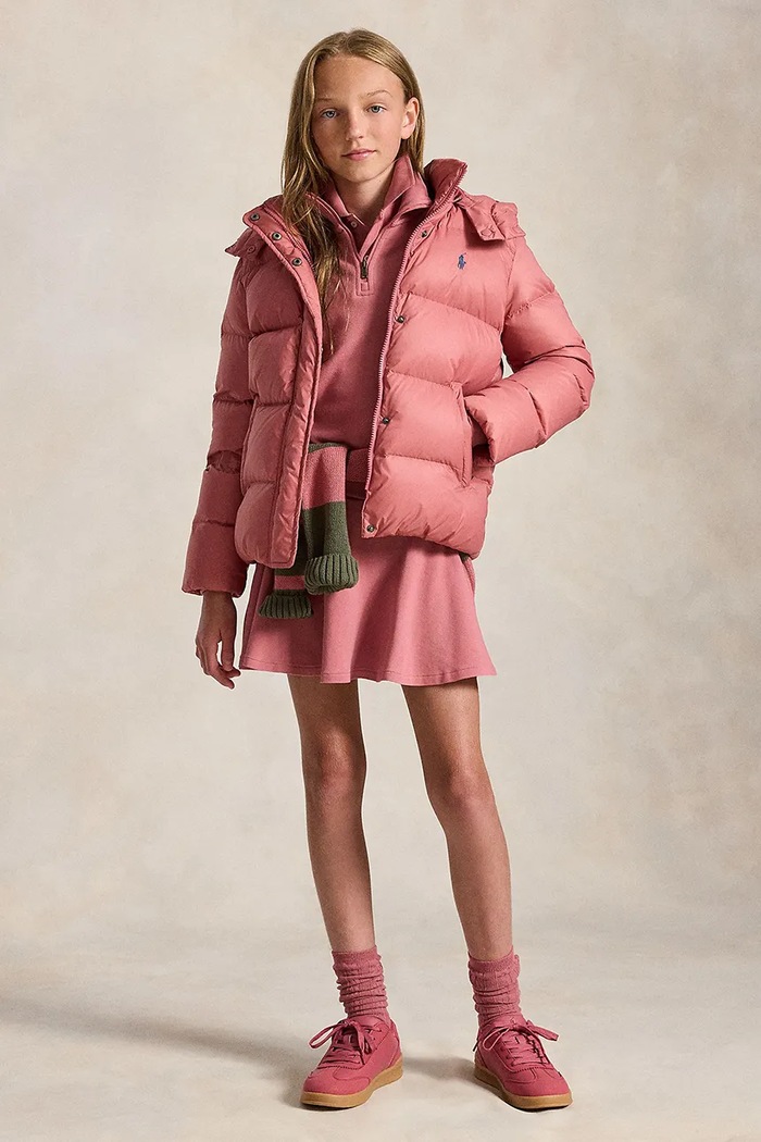 Prošivena jakna za djecu Polo Ralph Lauren roza 313970102501