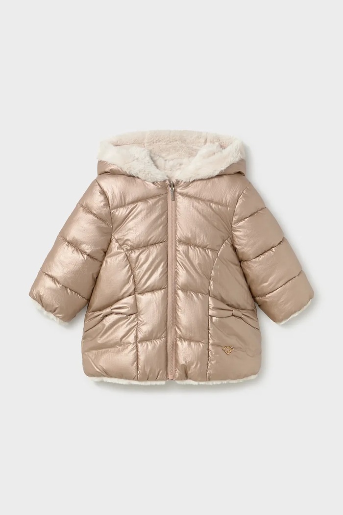 Mayoral Kurtka dwustronna dziecięca 2439.4H.Baby.9BY2 beżowy AW26