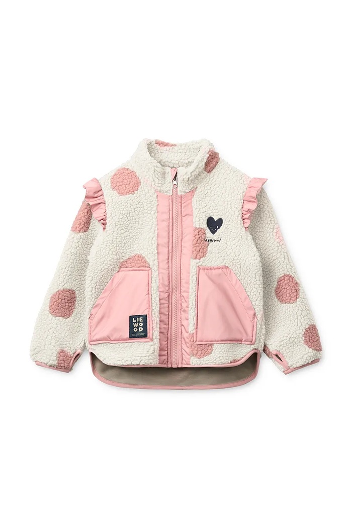 Liewood giacca corta per bambini Noam Pile Jacket w Frill LW20836.9BY2 rosa AW26