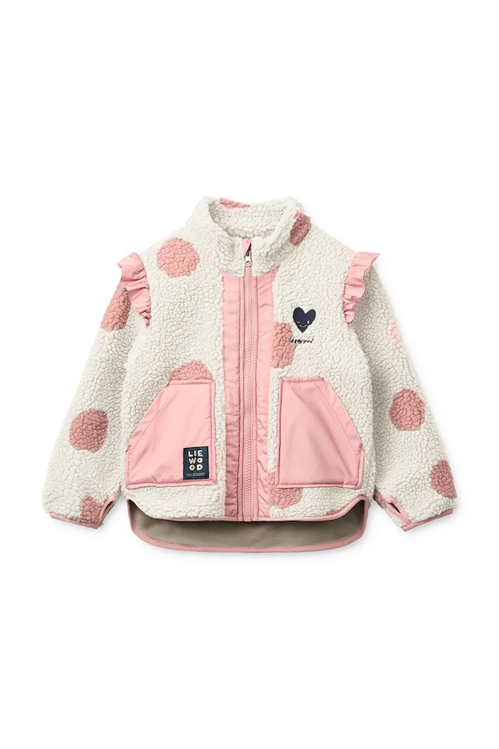 Liewood giacca corta per bambini Noam Pile Jacket w Frill LW20836.9BY2 rosa AW26