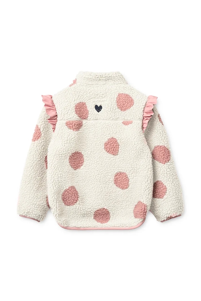 BIMBA Liewood giacca corta per bambini Noam Pile Jacket w Frill LW20836.9BY2 rosa