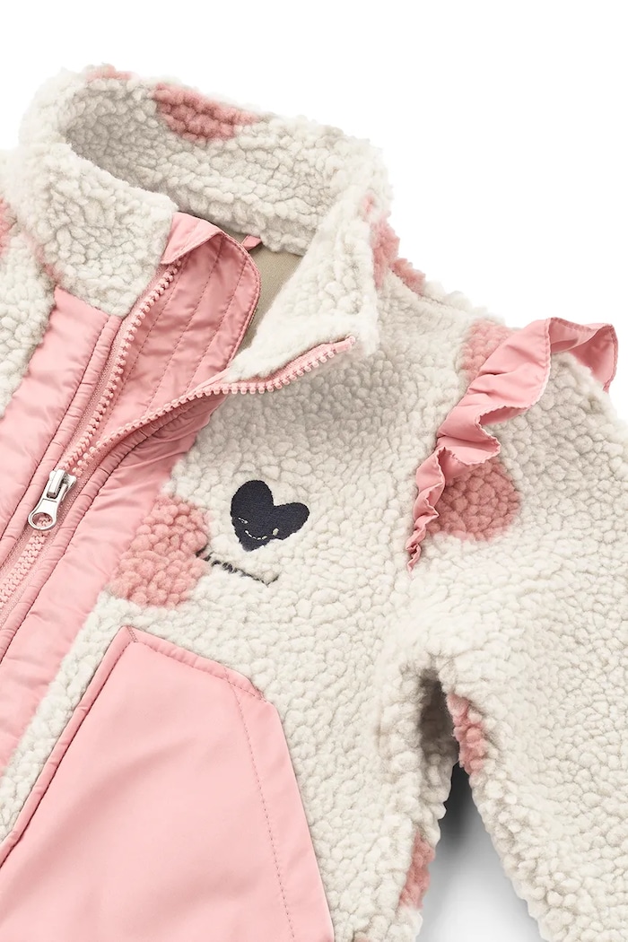 Liewood giacca corta per bambini Noam Pile Jacket w Frill rosa LW20836.9BY2