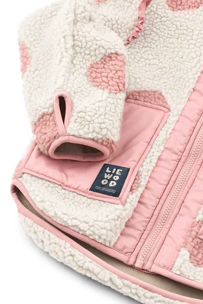 Liewood giacca corta per bambini Noam Pile Jacket w Frill LW20836.9BY2 rosa