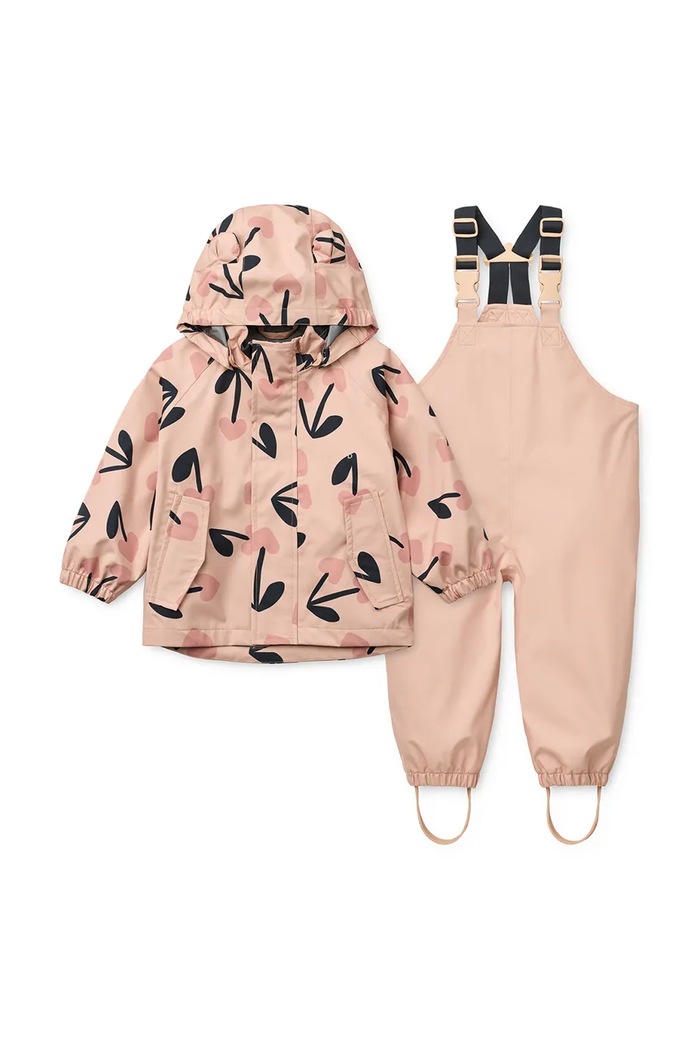 Liewood niemowlęce Manu Rainwear Set LW19910.G.9BY2 różowy AW26