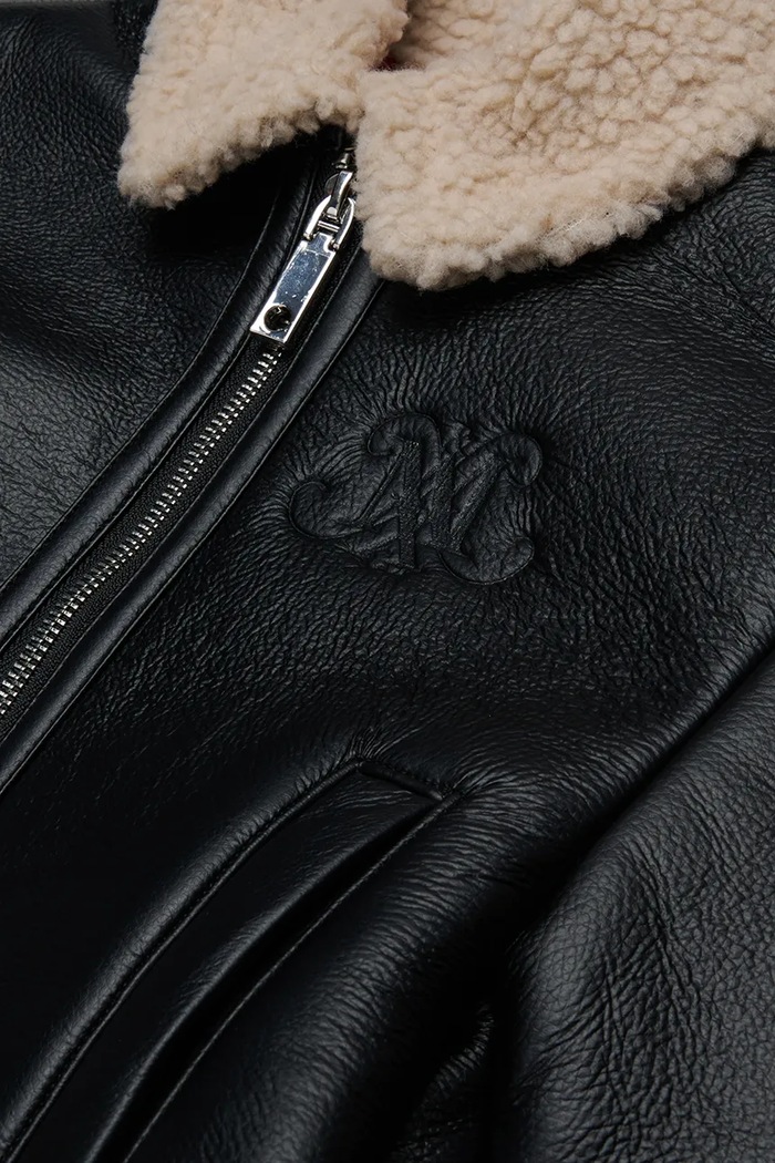 Δερμάτινο παιδικό από συνθετικό δέρμα MAXJ67F JACKET Max&Co. MX0372.MX01T μαύρο