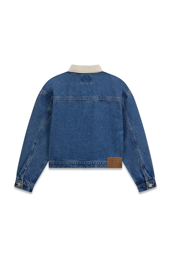 Dziewczynka Guess kurtka dziecięca jeansowa J6YL18.D1169.9BY2 niebieski