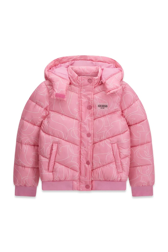 Guess kurtka pikowana dziecięca różowy J6YL01.W2607.9BY2
