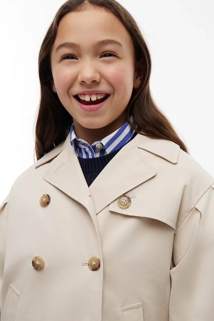 Tommy Hilfiger kurtka przejściowa dziecięca z bawełną KG0KG09501.9BY2 beżowy
