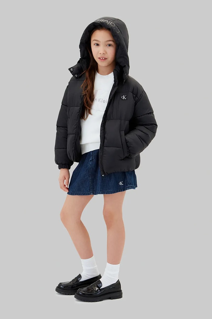 Calvin Klein Jeans kurtka pikowana dziecięca LVCKTJM02G.128.170.9BY2 czarny