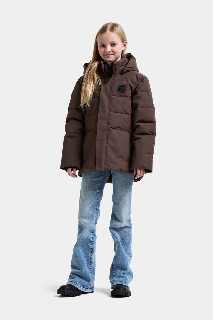 Kurtka zimowa dziecięca SILIKAT KDS JACKET Didriksons brązowy 505861