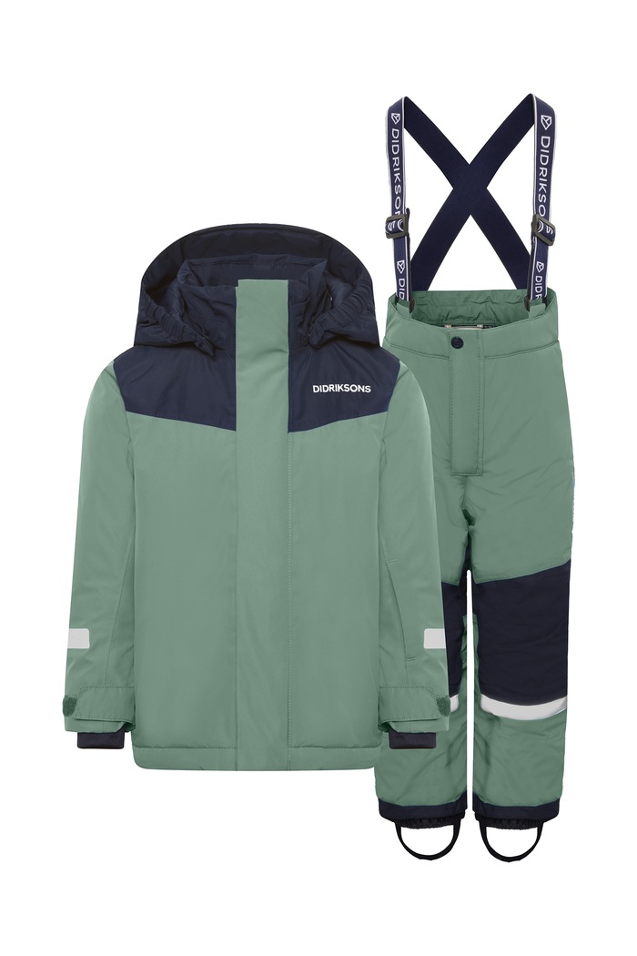 Didriksons Kombinezon narciarski dziecięcy SKARE KIDS SET 2 506313 zielony AW26