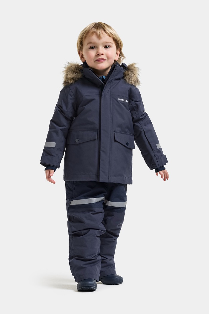 Kurtka zimowa dziecięca BJÄRVEN KIDS PARKA 5 Didriksons granatowy 506325