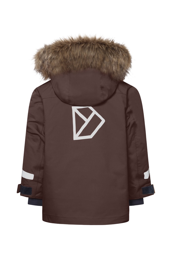 Chłopiec Didriksons Kurtka zimowa dziecięca BJÄRVEN KIDS PARKA 5 506325 brązowy
