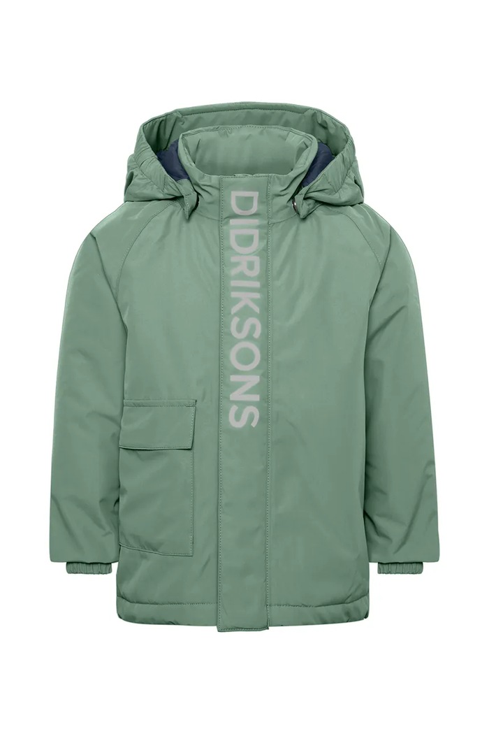Didriksons Kurtka przeciwdeszczowa dziecięca TALVI KIDS JKT 2 506324 zielony AW26