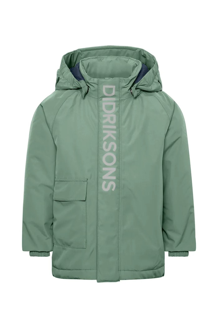 Didriksons Kurtka przeciwdeszczowa dziecięca TALVI KIDS JKT 2 506324 zielony AW26