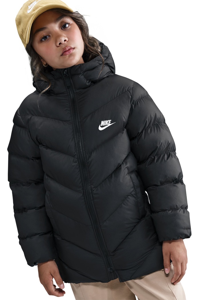 Chłopiec Nike Kurtka pikowana dziecięca Nike Sportswear All Day Play HJ2722 czarny